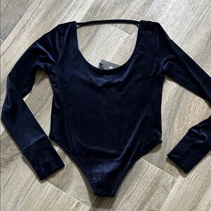 G-Star  Midnight Blue Long Sleeve Bodysuit a size large NWT